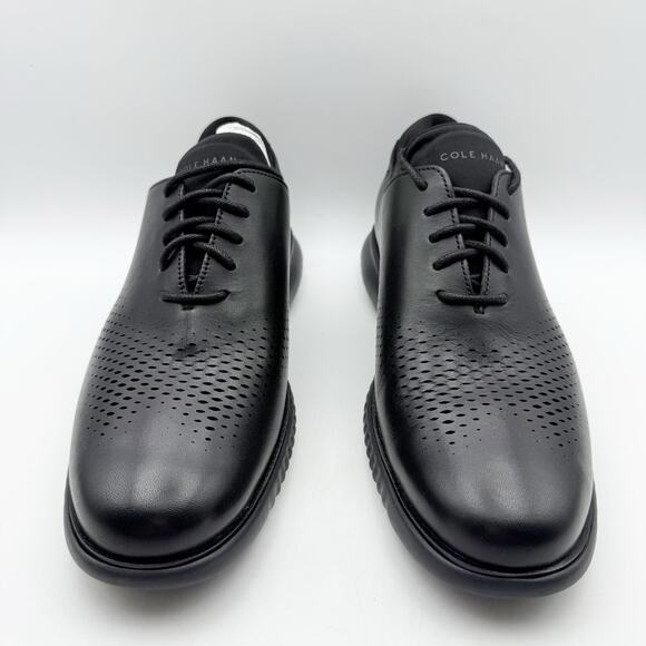 Cole Haan Mens 2.Zerogrand Laser WingTip Oxford Shoe US 10 W Black Leather NIB - Picture 6 of 12
